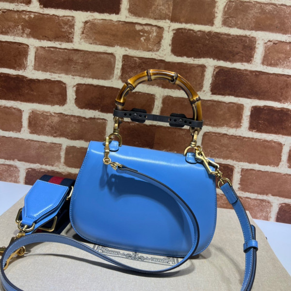 G*u*i small top handle bag with bamboo