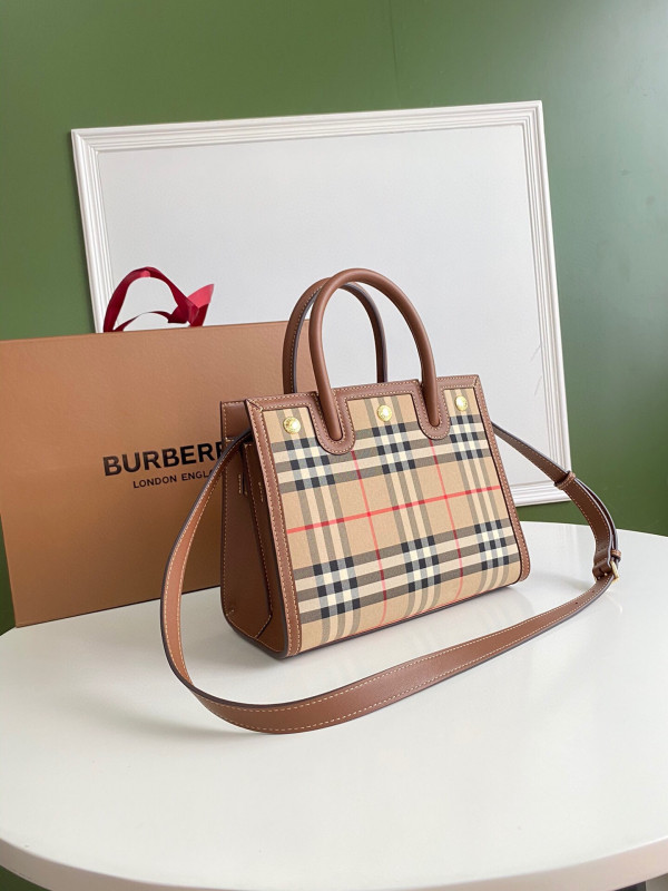 B**rry mini vintage check two-handle title bag