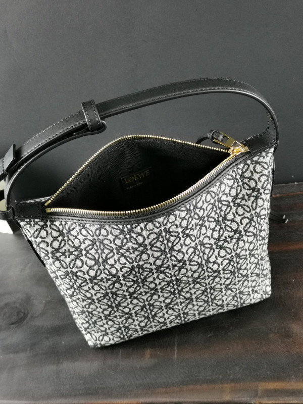 LOEWE small Cubi bag in Anagram jacquard and calfskin