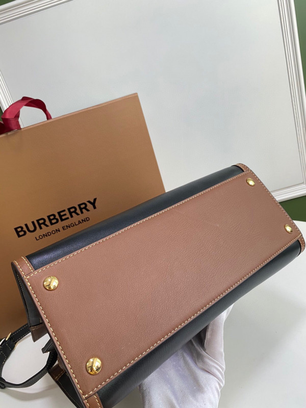 B**rry small vintage check two-handle title bag