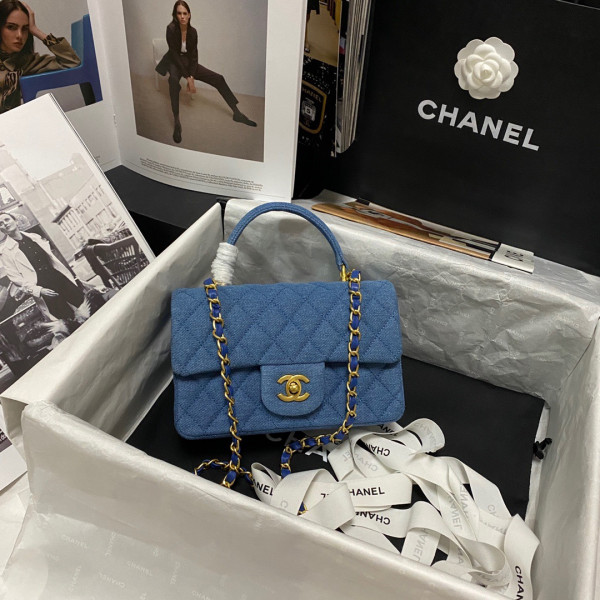CL MINI FLAP BAG WITH TOP HANDLE