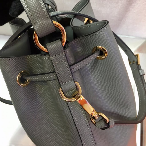 Pra*a saffiano leather bucket bag
