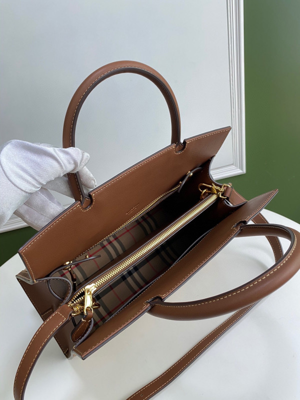 B**rry small vintage check two-handle title bag