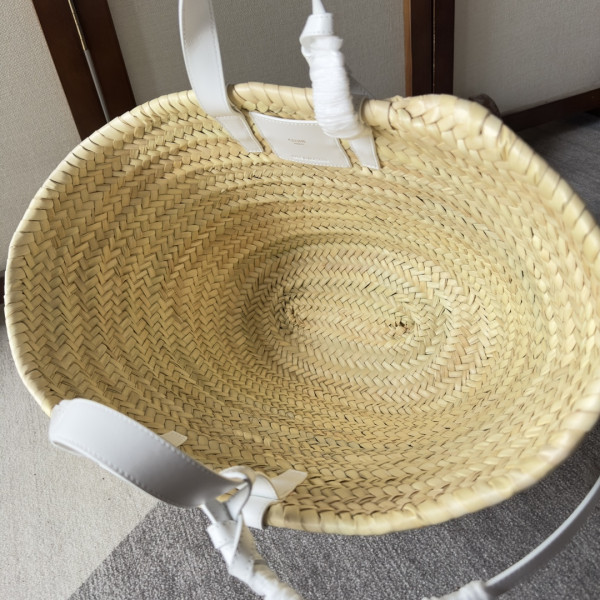 Ce**e triomphe Ce**e classic panier in palm leaves and calfskin