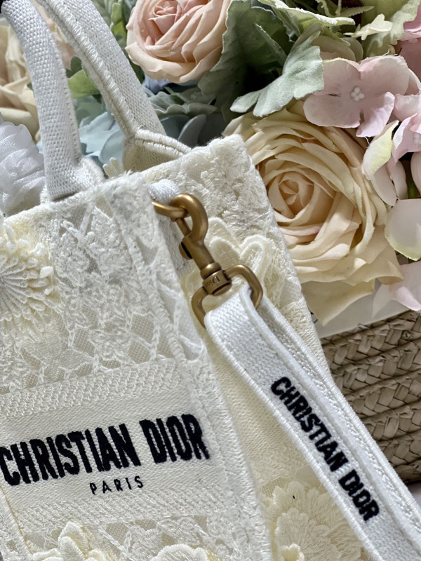 mini D*or book tote phone bag