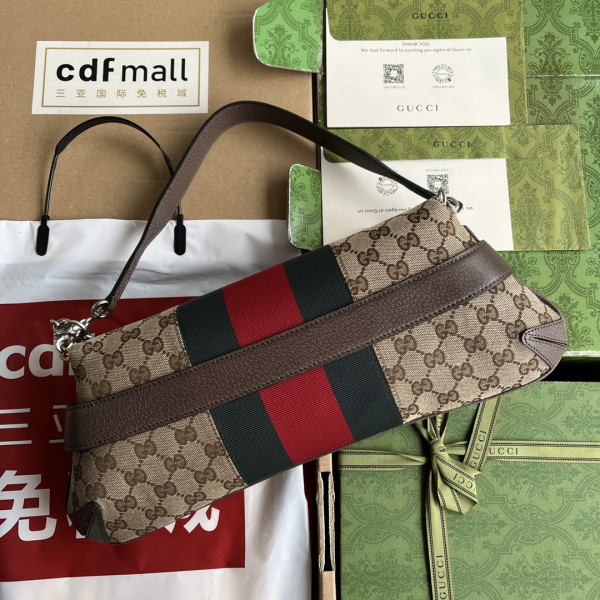 G*u*i horsebit chain medium shoulder bag